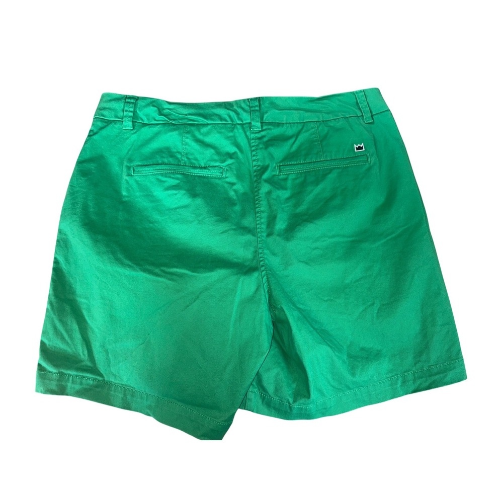 Crown & Ivy Caroline Shorts Womens 10 Kelly Green Chino Mid Rise Stretch - Picture 3 of 5